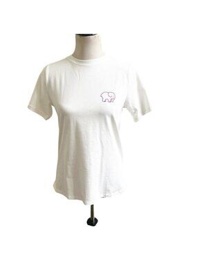 Ivory Ella Women’s NWOT Pink Elephant Graphic Short Sleeve Tee Size XS Organic